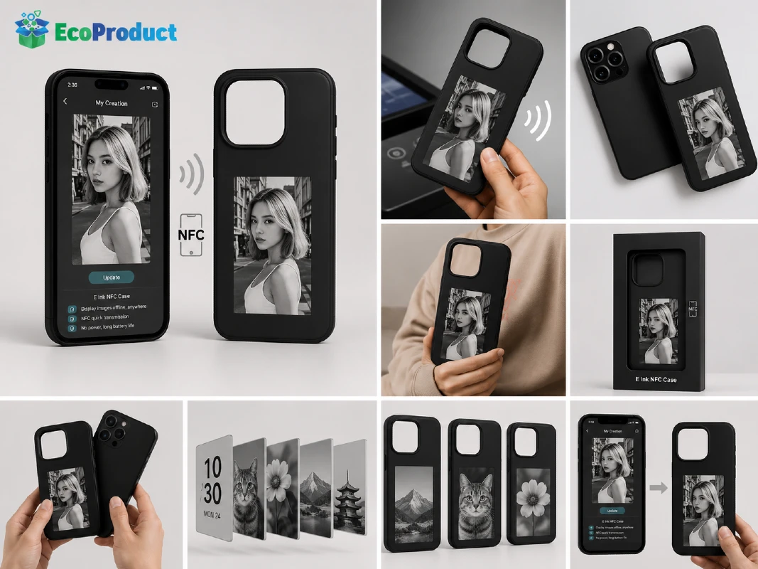 حقيبة هاتف بتقنية NFC من نوع E-Ink