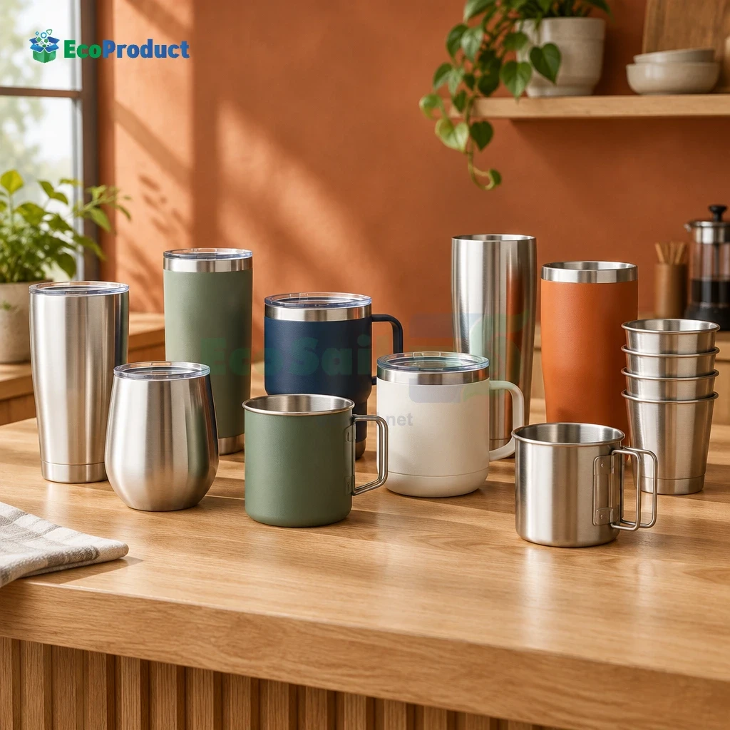 Stainless Steel Cups and Mugs